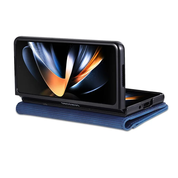 AZNS For Samsung Galaxy Z Fold5 5G Case Wallet PU Leather Phone Cover - Blue