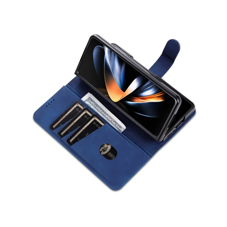 AZNS For Samsung Galaxy Z Fold5 5G Case Wallet PU Leather Phone Cover - Blue