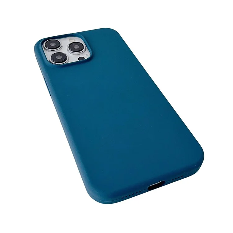 For iPhone 15 Pro Max Case Silicone Shockproof Phone Protective Cover Shell - Sapphire