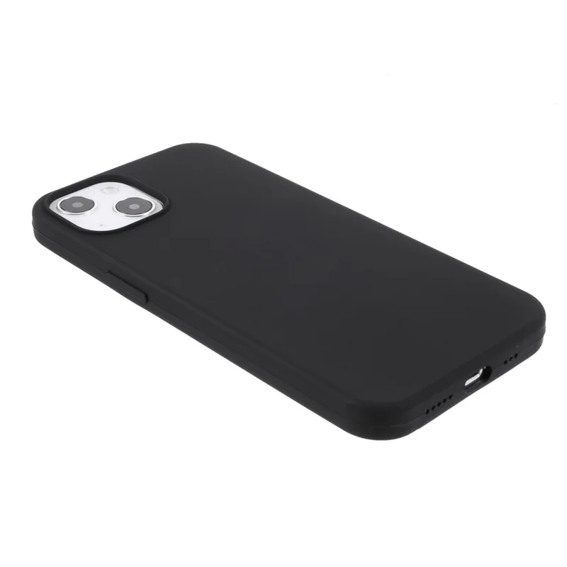 Für iPhone 15 Case Drop-proof Silikon Soft Phone Back Cover Protector - Schwarz