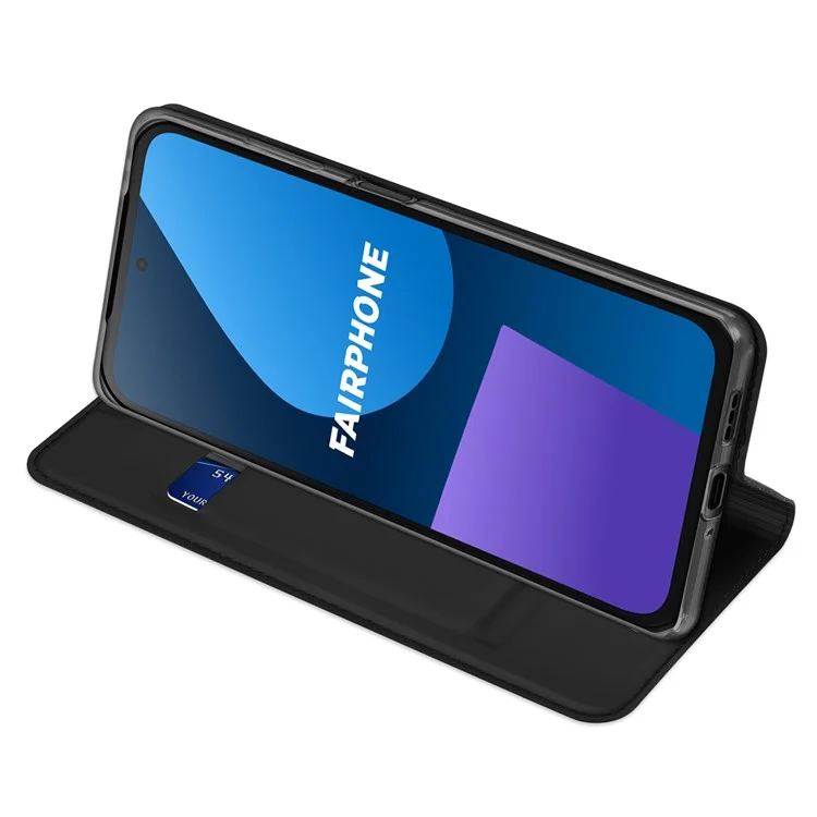 Dux Ducis Skin Pro Series Pour Fairphone 5 Case Magnetic Cell Phone Shell Avec Support de Carte - Noir