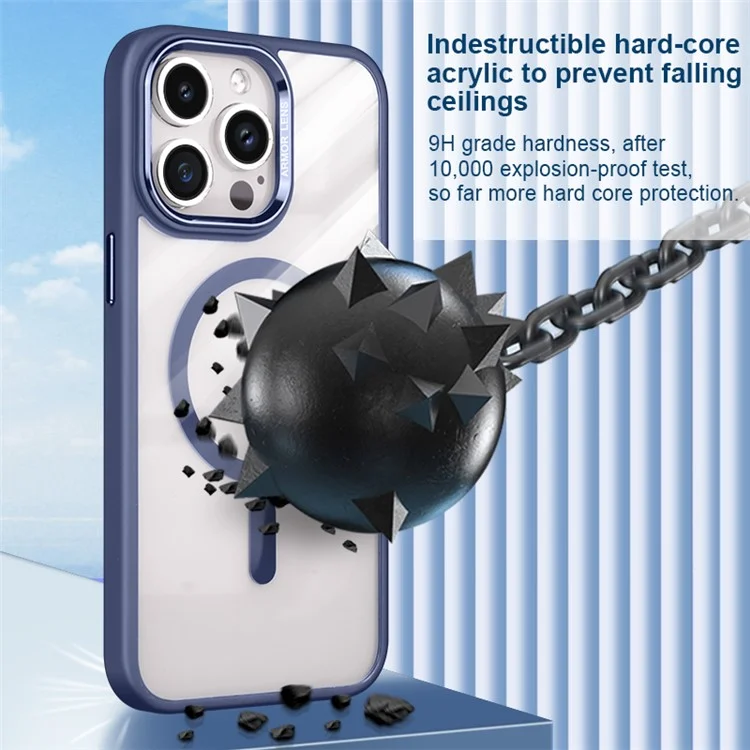 Para iPhone 15 Pro Max Case Soft TPU+Hard PC Phone Cover Compatible with MagSafe - Safira