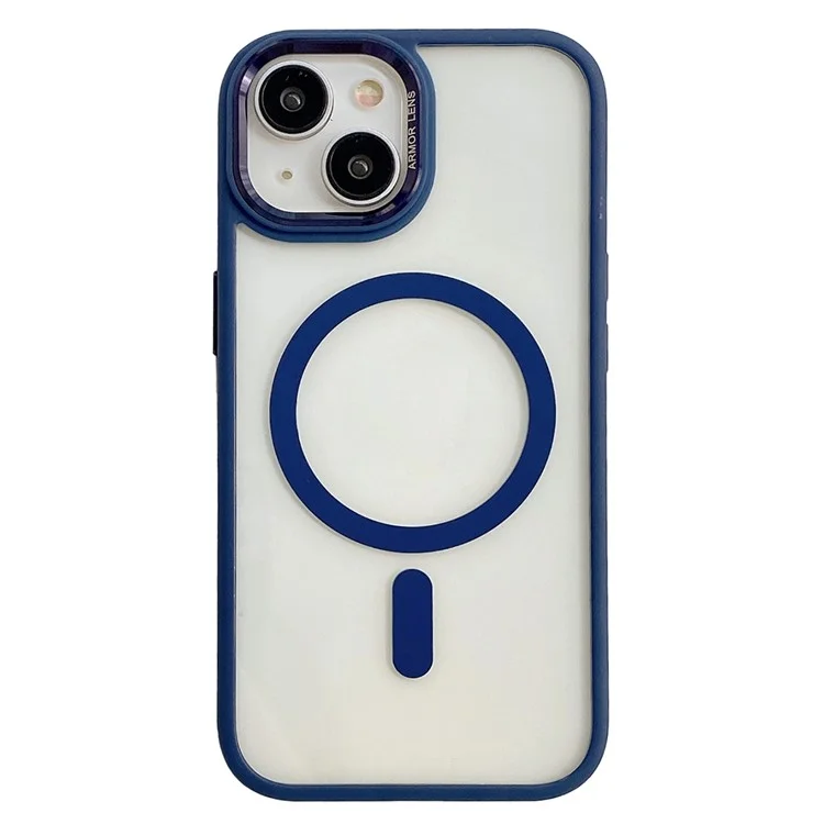 Étui de téléphone en TPU souple + PC dur pour iPhone 14 Plus Compatible avec MagSafe - Saphir