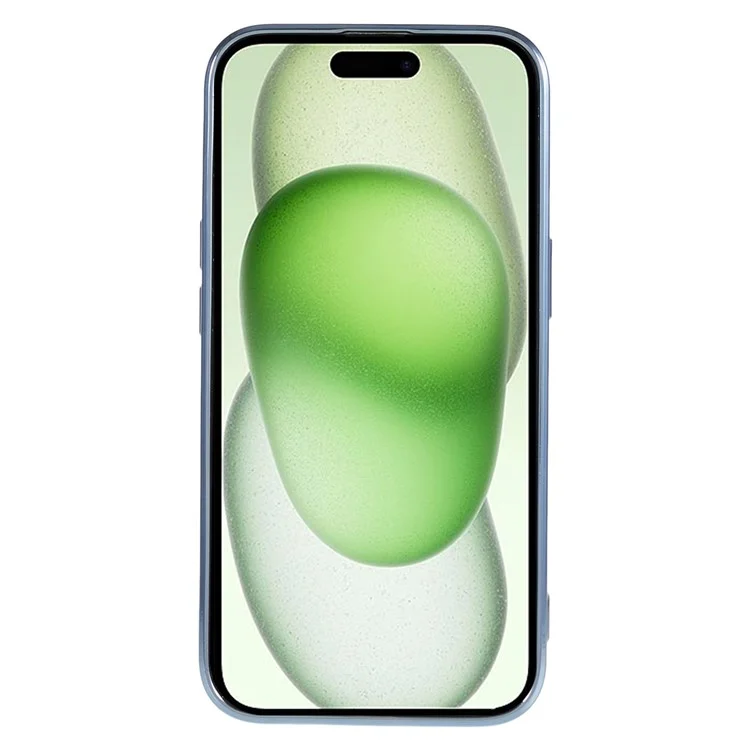 For iPhone 15 Case Compatible with MagSafe Built-in PC Lens Film TPU Phone Back Cover - Baby Blue