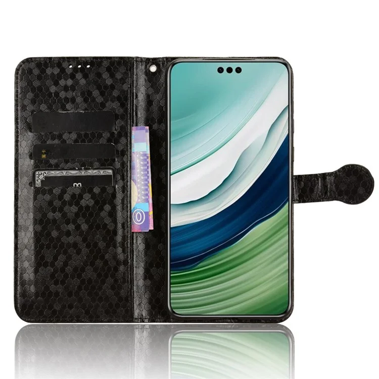 Pour Huawei Mate 60 Cover Imprinted Wallet PU Leather Stand Phone Case - Noir