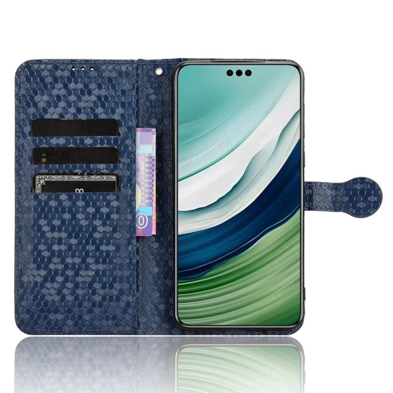 For Huawei Mate 60 Cover Imprinted Wallet PU Leather Stand Phone Case - Sapphire