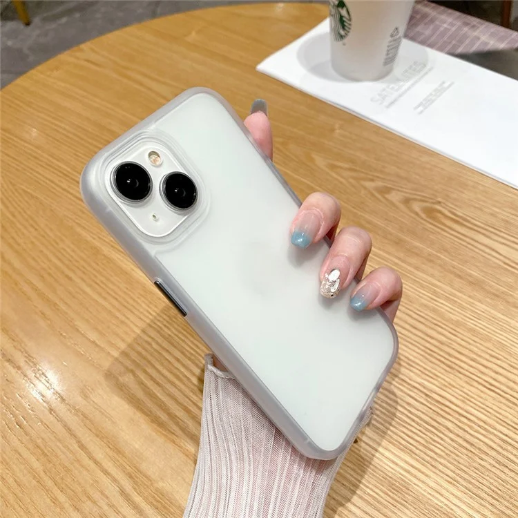 iPhone 15 Hülle TPU+PC Phone Shell Matt schlagfest - Weiß