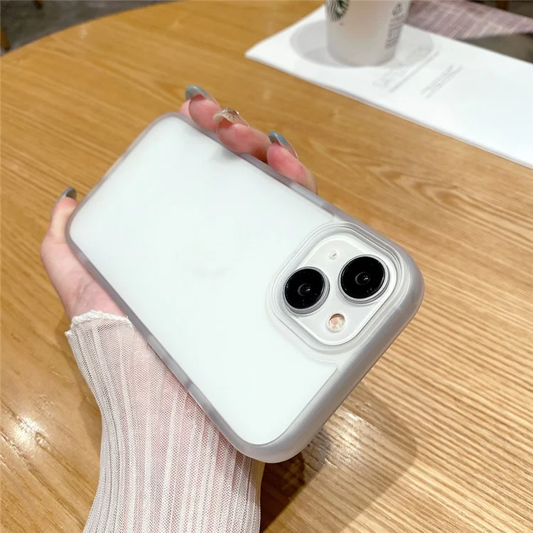 iPhone 15 Hülle TPU+PC Phone Shell Matt schlagfest - Weiß