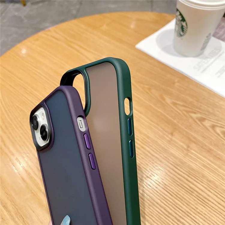 iPhone 15 Hülle TPU+PC Phone Shell Matt schlagfest - Weiß