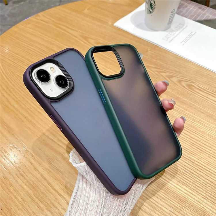 iPhone 15 Hülle TPU+PC Phone Shell Matt schlagfest - Weiß