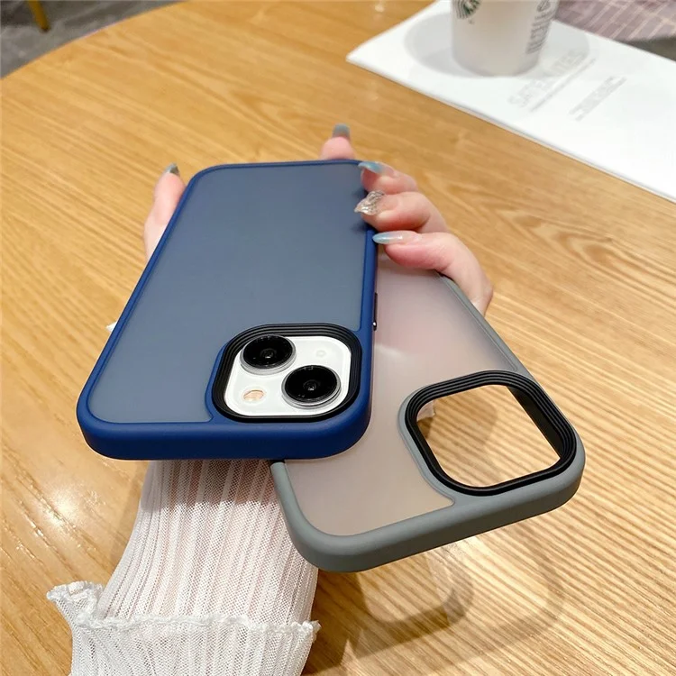 iPhone 15 Hülle TPU+PC Phone Shell Matt schlagfest - Weiß