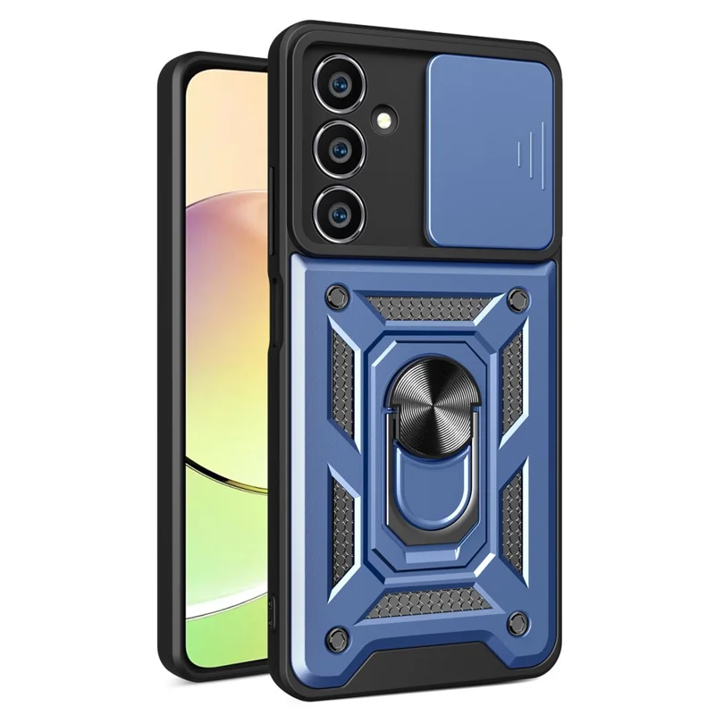 Para Samsung Galaxy M54 5G / F54 5G Capa Anel Kickstand PC+TPU Capa de Smartphone - Azul