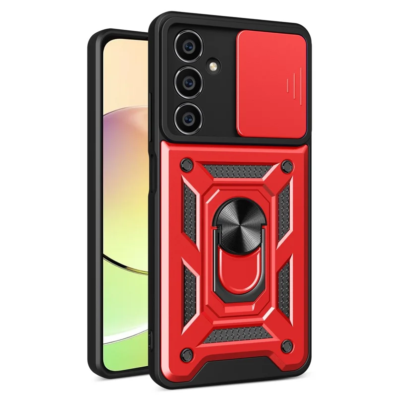 Per Samsung Galaxy M54 5G / F54 5G Custodia Anello Supporto PC+TPU Copertura Smartphone - Rosso