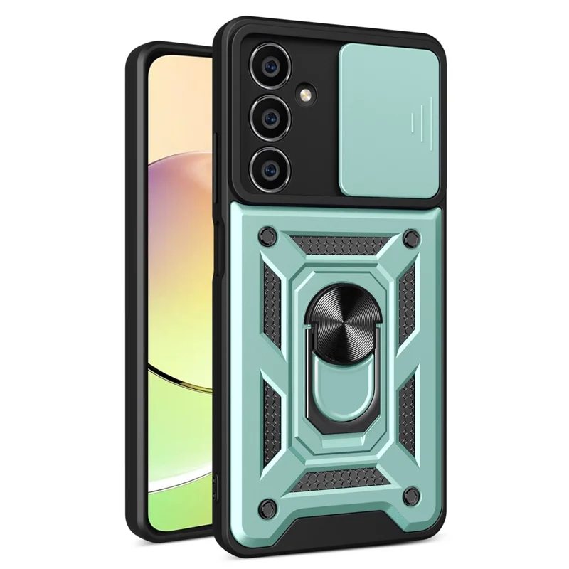 For Samsung Galaxy M54 5G / F54 5G Case Ring Kickstand PC+TPU Smartphone Cover - Green