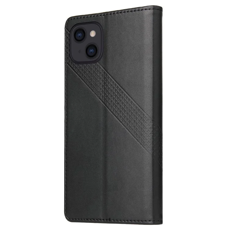 GQ.UTROBE 009 Serie für iPhone 15 Hülle Bedruckt PU Leder Geldbörse Ständer Handyhülle - Schwarz