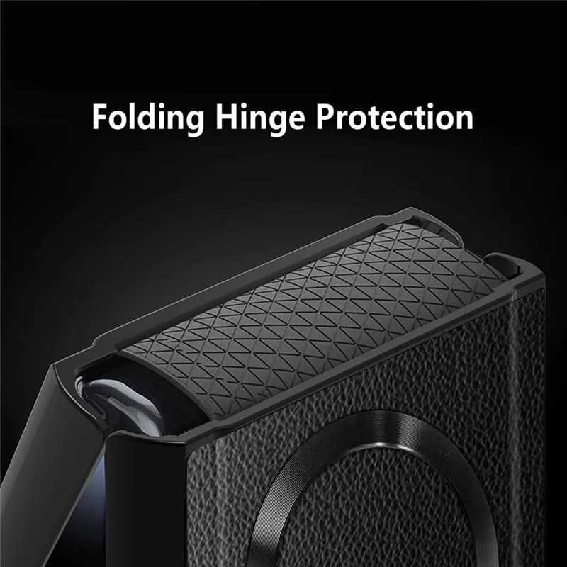 Para Samsung Galaxy Z Flip5 5G Kickstand Case Hard PC Phone Cover Compatível com MagSafe - Roxo