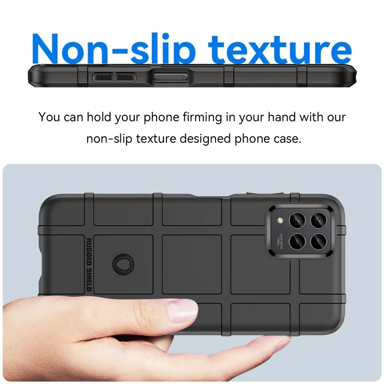 Funda para T-Mobile REVVL 6X Pro / T Phone Pro 5G Antiarañazos Textura de rejilla cuadrada TPU Carcasa Protectora - Negro