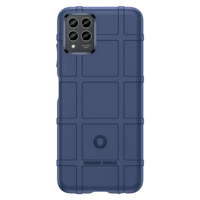 For T-Mobile REVVL 6X Pro / T Phone Pro 5G Case Anti-Scratch Square Grid Texture TPU Shell Phone Cover - Blue