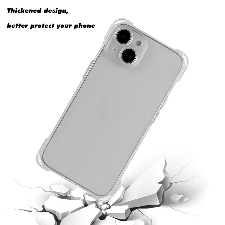 Für iPhone 14 Plus Hülle Anti-Kratzer TPU-Abdeckung Slim-Fit Handy-Schale - Transparent