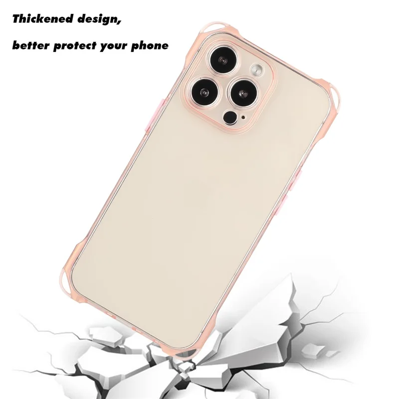 For iPhone 14 Pro Max Case Dustproof Phone Cover Slim-Fit TPU Phone Shell - Pink