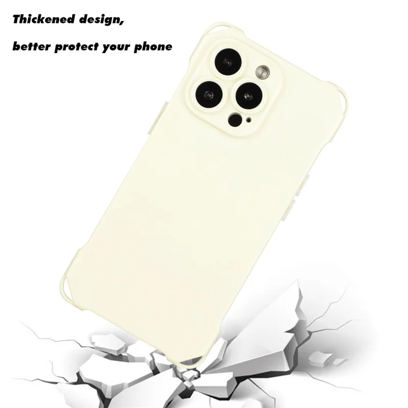 غطاء لهاتف iPhone 14 Pro Max مقاوم للغبار من مادة TPU رفيع - أبيض