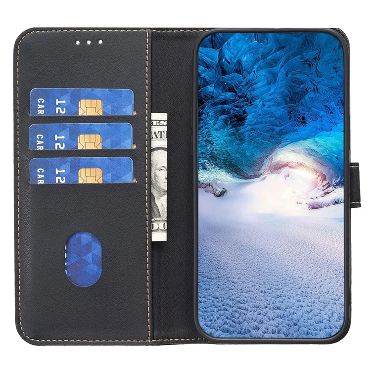 BINFEN COLOR BF17 para Samsung Galaxy A05s 4G Case Wallet PU Leather Stand Phone Cover - Preto