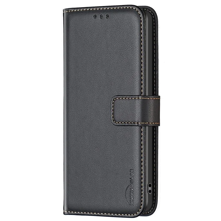 BINFEN COLOR BF17 para Samsung Galaxy A05s 4G Case Wallet PU Leather Stand Phone Cover - Preto