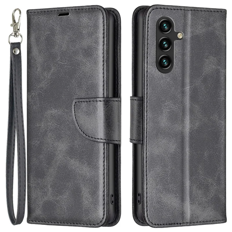 For Samsung Galaxy A05s 4G Case Shockproof PU Leather Phone Cover Stand Wallet - Black