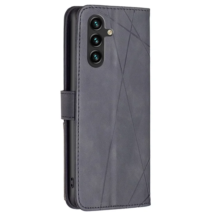 BINFEN COLOR BF05 Para Samsung Galaxy A05s 4G Capa Capa de Couro Carteira à Prova de Choque - Preta