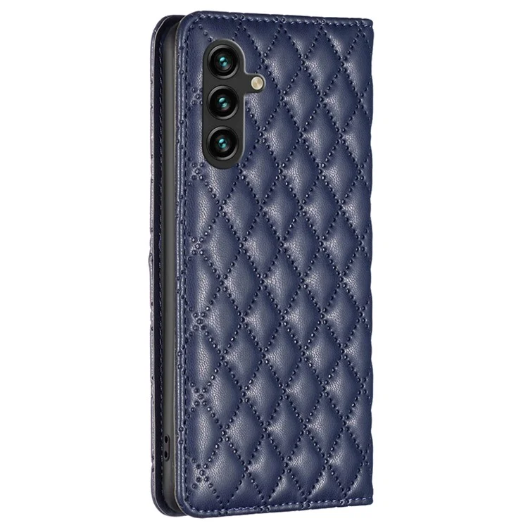 BINFEN COLOR BF Style-16 For Samsung Galaxy A05s 4G Case Lederhülle Handy-Ständer Abdeckung - Blau