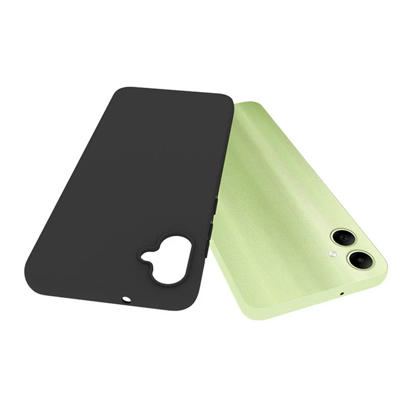 For Samsung Galaxy A05 4G Case Matte Phone Cover TPU Shell (Big Rear Lens Hole) - Black