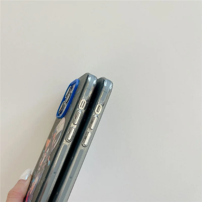 For iPhone 15 Pro Phone Case PC+TPU Graffiti Animal Pattern Design Cover - Tattered Astronaut