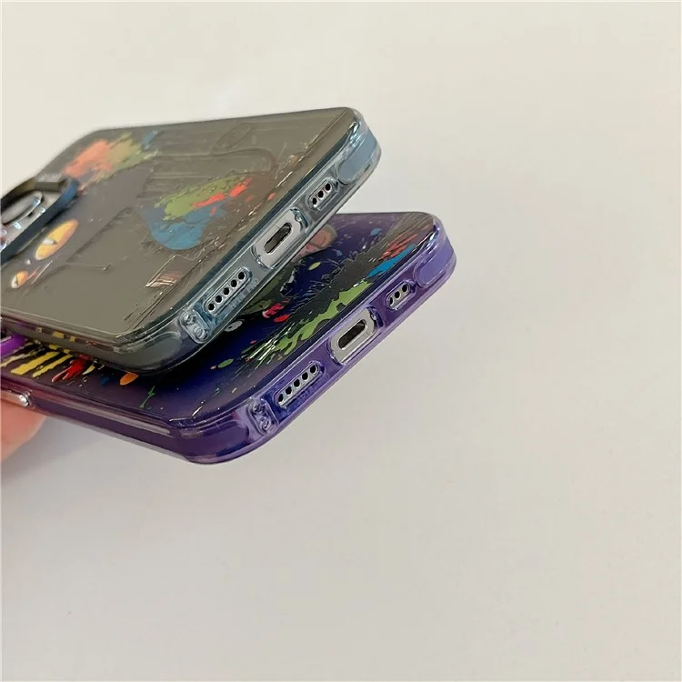 For iPhone 15 Pro Max PC+TPU Phone Cover Animal Pattern Printed Graffiti Case - Cheers Panda