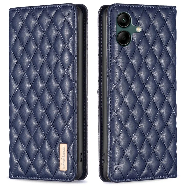 BINFEN COLOR BF Style-16 Pour Samsung Galaxy A05 4G Étui Housse en Cuir avec Porte-Carte - Bleu