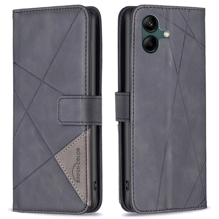 BINFEN COLOR BF05 Per Samsung Galaxy A05 4G Case PU Pelle Portafoglio Cover Telefonica - Nero