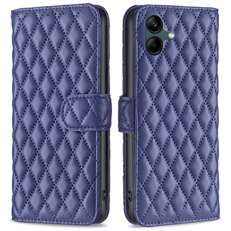 BINFEN COLOR BF Стиль-14 для Samsung Galaxy A05 4G Чехол-бумажник Кожаный телефонный чехол с принтом - синий