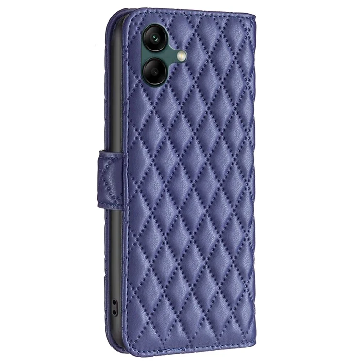 BINFEN COLOR BF Стиль-14 для Samsung Galaxy A05 4G Чехол-бумажник Кожаный телефонный чехол с принтом - синий
