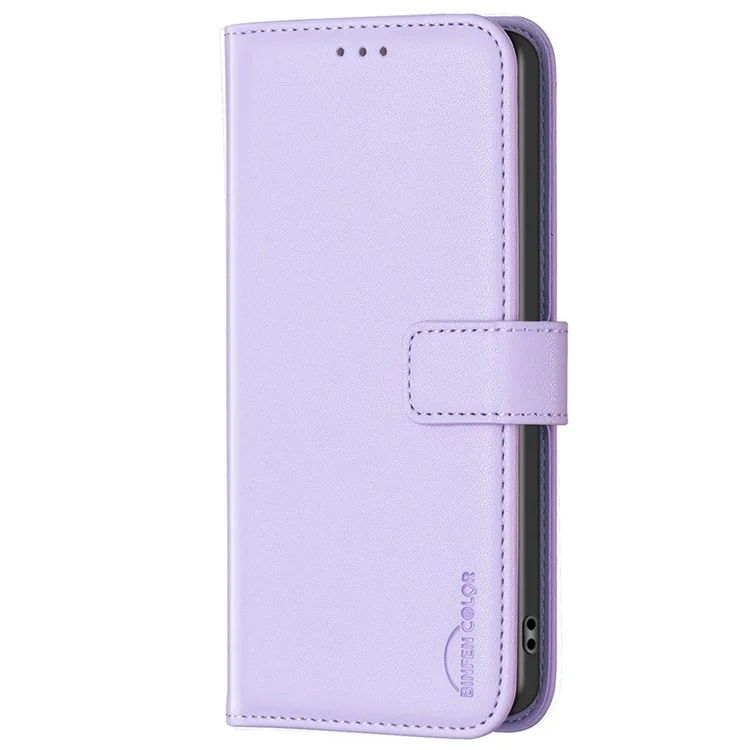 BINFEN COLOR BF17 для чехла Samsung Galaxy A05 4G Кошелек из искусственной кожи Чехол-подставка - Фиолетовый