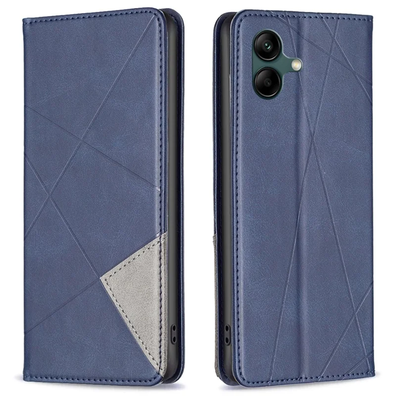 Phone Cover for Samsung Galaxy A05 4G Case Imprinted PU Leather Anti-Drop Shell - Blue