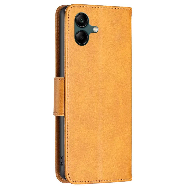 Для Samsung Galaxy A05 4G Case PU кожаный чехол для телефона с бумажником и подставкой - желтый