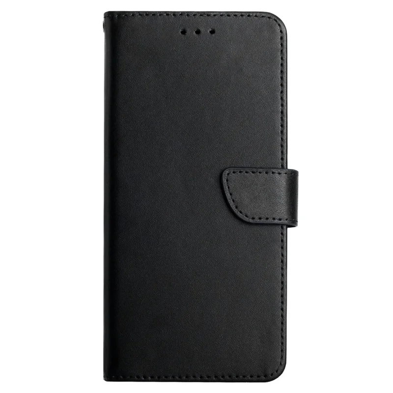 HT02 para Samsung Galaxy A05 4G Funda Slim-Fit TPU + Genuino Cuero Vacuno Funda de Teléfono Móvil - Negro