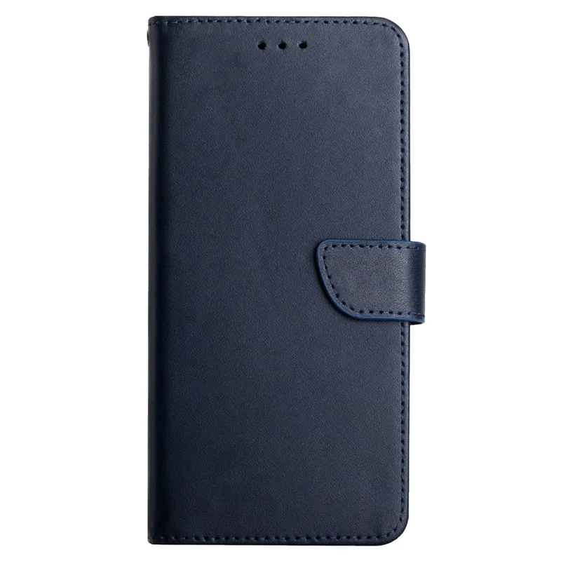 HT02 For Samsung Galaxy A05 4G Case Slim-Fit TPU + Genuine Cow Leather Cell Phone Cover - Blue