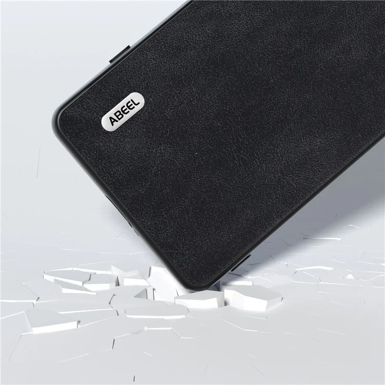 ABEEL For Sony Xperia 5 V Case PU Leather Coated PC+TPU Anti-Scratch Phone Cover - Black