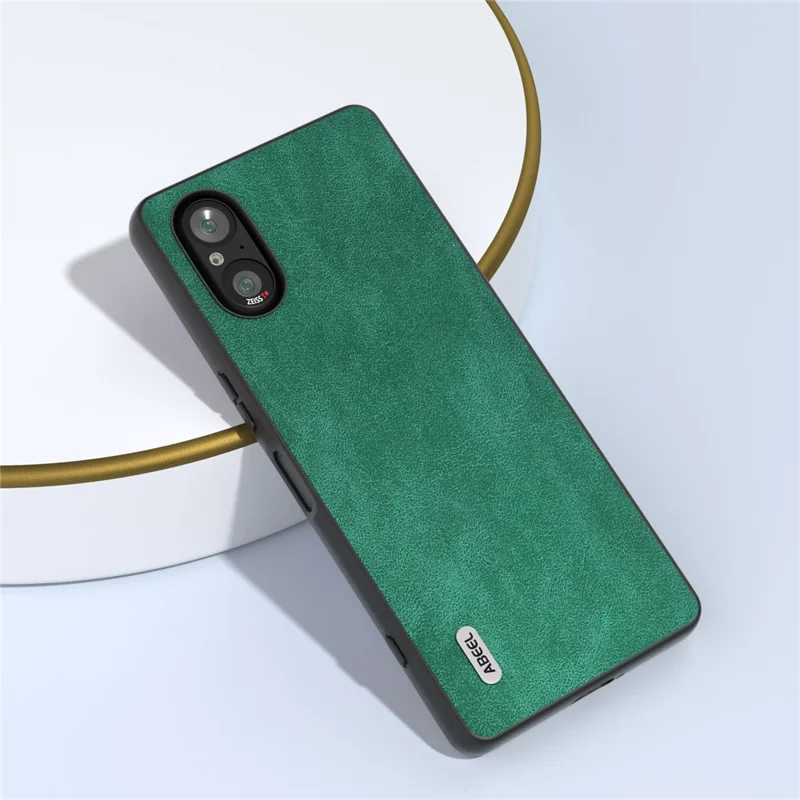 ABEEL For Sony Xperia 5 V Case PU Leather Coated PC+TPU Anti-Scratch Phone Cover - Green