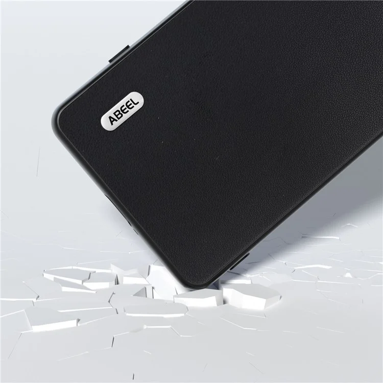 ABEEL For Sony Xperia 5 V Case PU Leather + Hard PC Smooth Protective Cover - Black