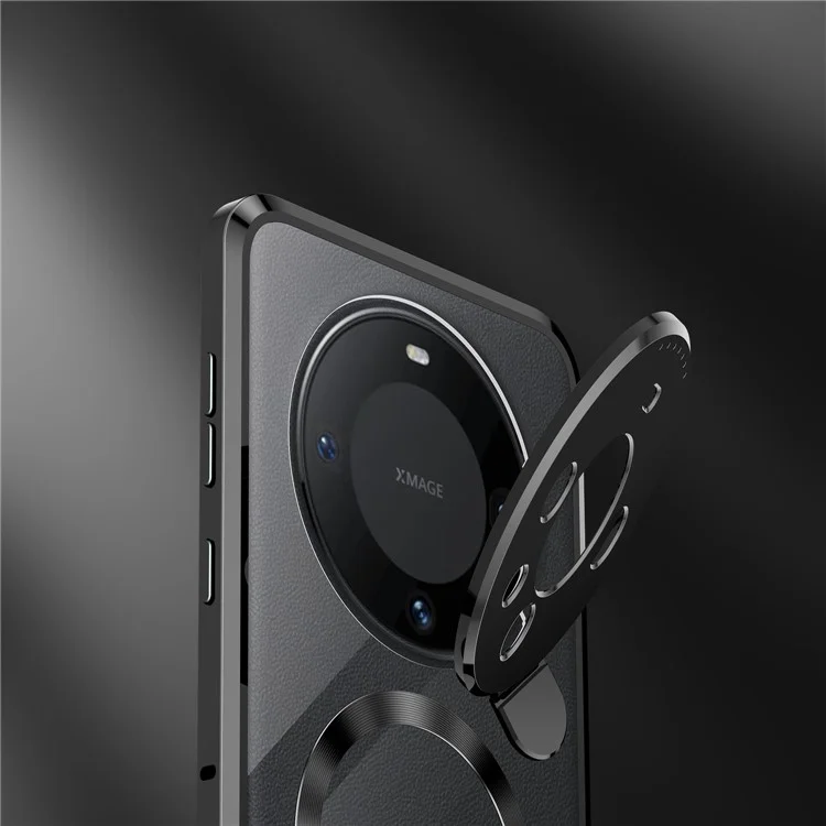 For Huawei Mate 60 Pro / Mate 60 Pro+ Case Aluminium Alloy+PC Aroma Phone Cover - Black