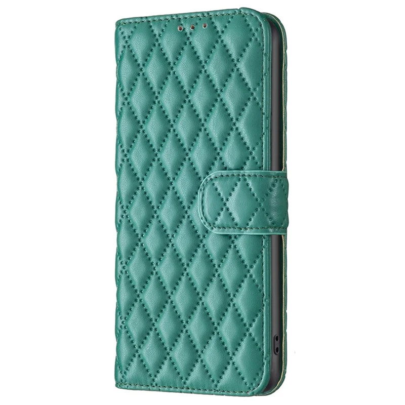 BINFEN COLOR BF Style-14 For Samsung Galaxy A15 4G Case PU Leather Phone Cover with Wallet - Green