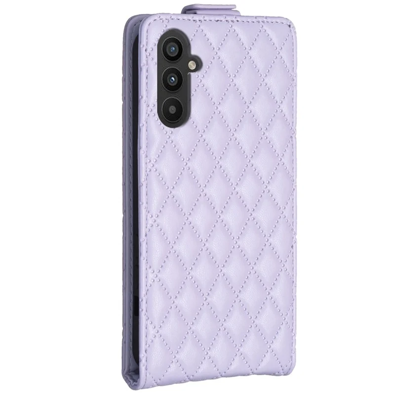 BF30 For Samsung Galaxy A15 4G Case Vertical Flip PU Leather Phone Cover with Card Holder - Purple