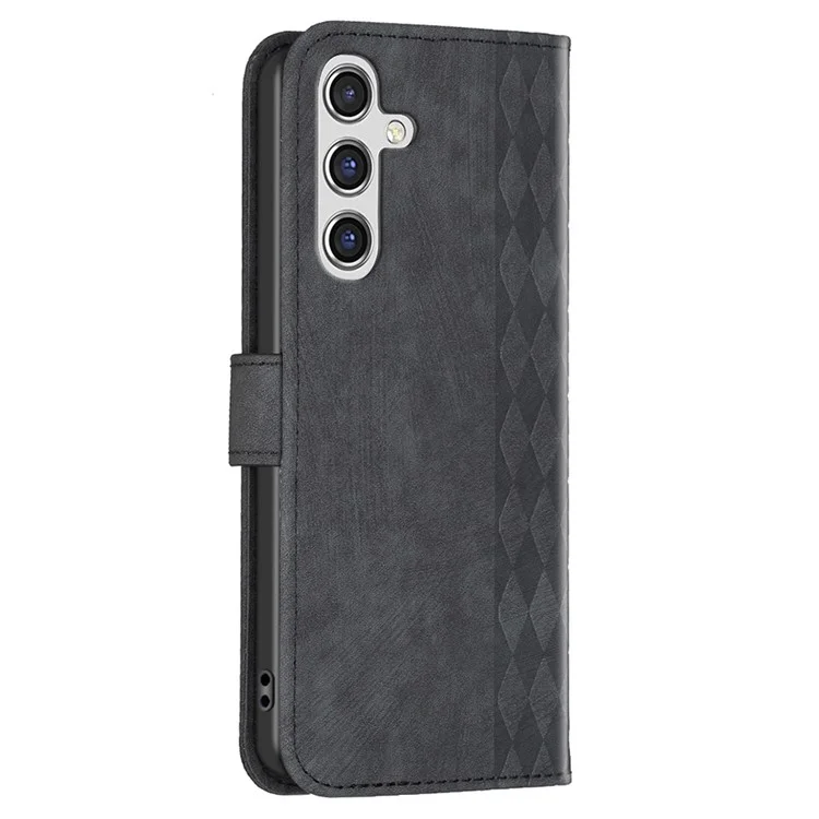 Para Samsung Galaxy A15 4G Case Imprinted PU Leather Phone Stand Wallet Cover - Preto