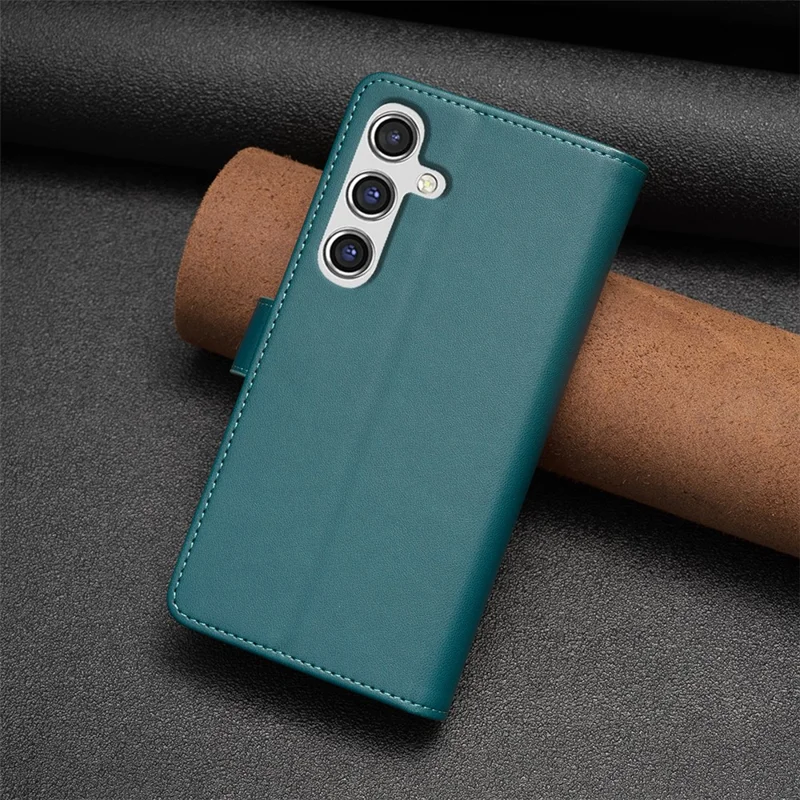 BF Style-19 for Samsung Galaxy A15 4G Case Wallet PU Leather Stand Phone Cover - Green